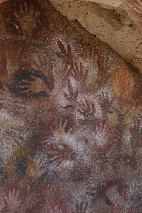 CUAVA DE LAS MANOS Prehistoric site with cave paintings